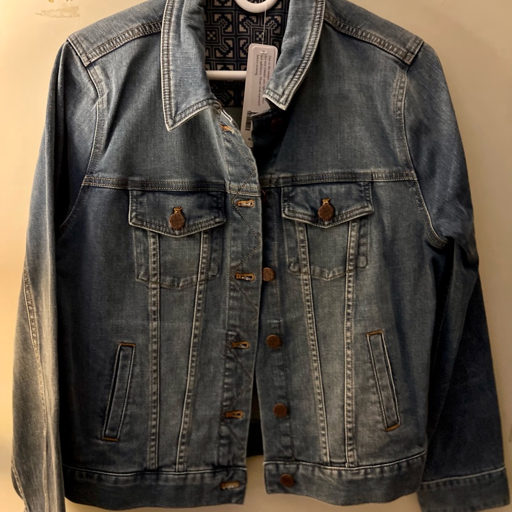 NWT, denim jean jacket.